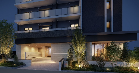 ファイル:ザ・パークハウス 松戸本町 エントエランスアプローチ完成予想図.png