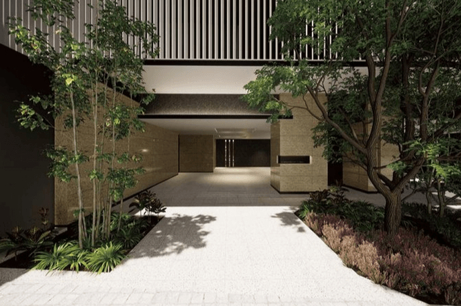 ファイル:サンウッドウエリス品川御殿山 エントランスアプローチ完成予想図.png