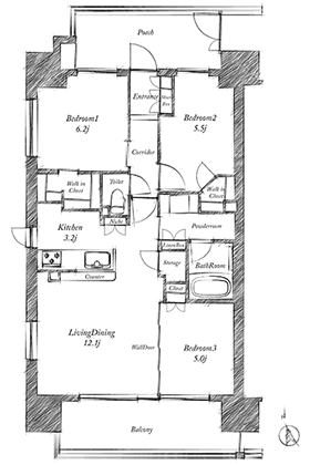 ファイル:A type 3LDK 船橋161022.gif
