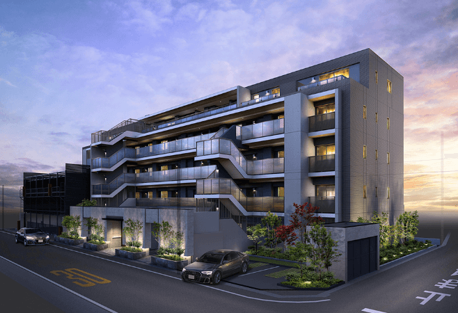 ファイル:ザ・プラセシオン瑞穂桜山 外観完成予想図(北側斜め).png