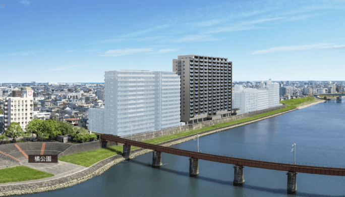 ファイル:グランドパレス大淀河畔 周辺写真CG合成.png