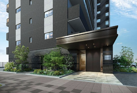 ファイル:アドグランデ美田園II エントエランスアプローチ完成予想図.png