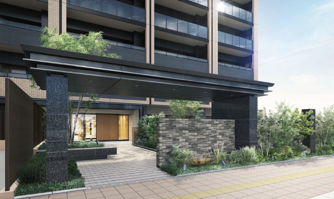 ファイル:サーパス大橋高千穂通り エントエランスアプローチ完成予想図.png