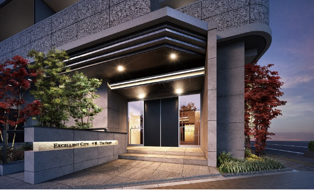 ファイル:エクセレントシティ千葉 THE FRONT エントエランスアプローチ完成予想図.png