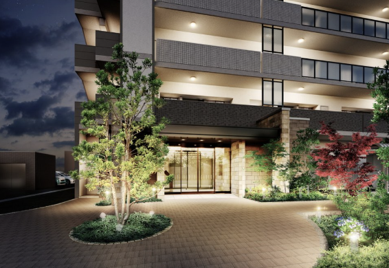 ファイル:アルファステイツ笹沖 エントエランスアプローチ完成予想図.png