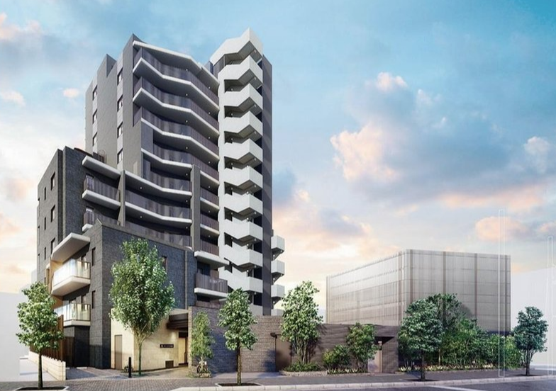 ファイル:ザ・パークハウス 五反野 外観 (北東側)完成予想図.png