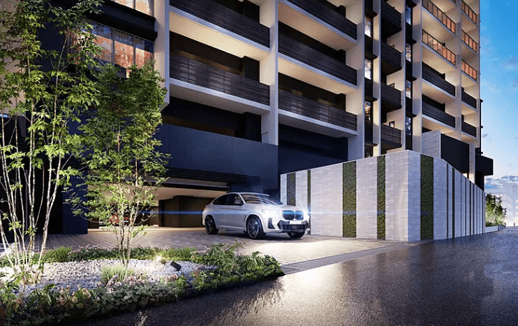 ファイル:ザ・サンパーク小倉駅タワーレジデンス リングシャッターガレージ完成予想図.png