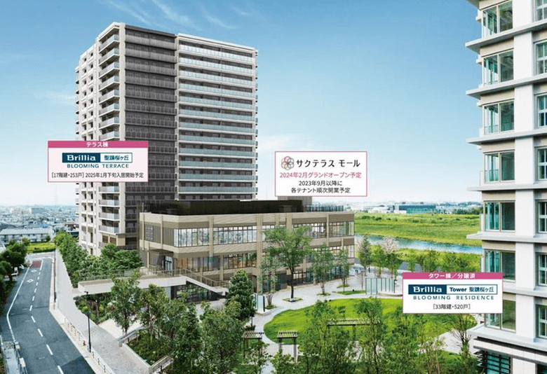 ファイル:Brillia(ブリリア)聖蹟桜ヶ丘 BLOOMING TERRACE 外観完成予想図2.png