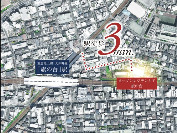 ファイル:オープンレジデンシア旗の台 周辺写真CG合成.png