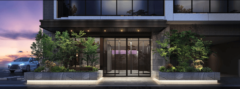 ファイル:サンパーク佐伯駅前レジデンス エントエランスアプローチ完成予想図.png