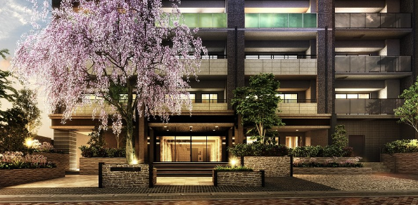 ファイル:COCOCHI FIRST PROJECT(ココチファースト プロジェクト) エントランスアプローチ完成予想図(西棟).png