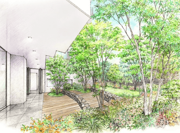 ファイル:イニシア浦安ステーションサイト 奥庭イラストイメージ.png