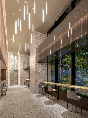 パークホームズ浅草橋 エントエランスロビー完成予想CG