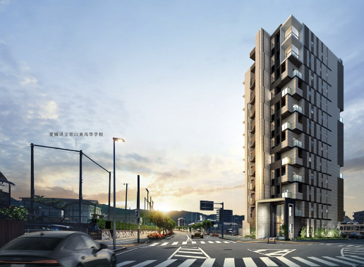 ファイル:クレアホームズ松山東高前 外観完成予想図.png