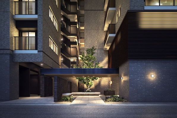 ファイル:オーヴィジョン新山口駅前ザ・プライム エントエランスアプローチ完成予想図.png