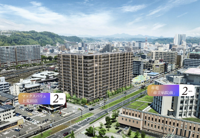 ファイル:MJRザ・ガーデン上荒田 外観完成予想図.png