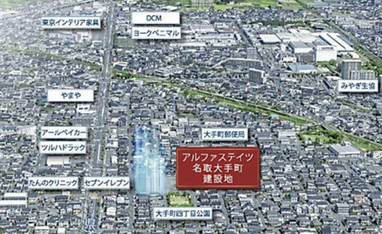 ファイル:アルファステイツ名取大手町 周辺写真CG合成.png