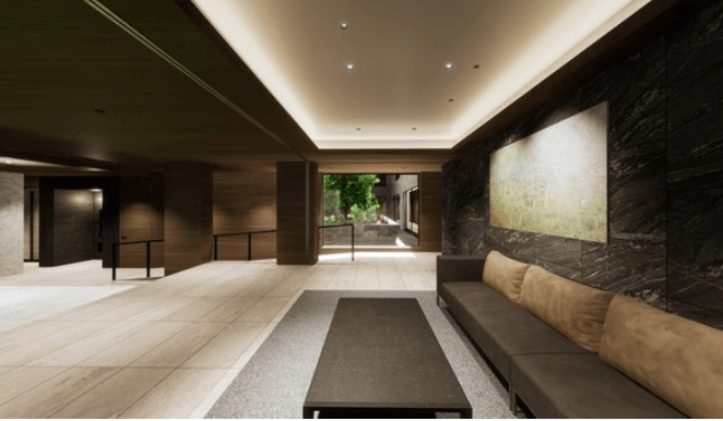 ファイル:サンウッド瀬田一丁目 ラウンジ完成予想図.png