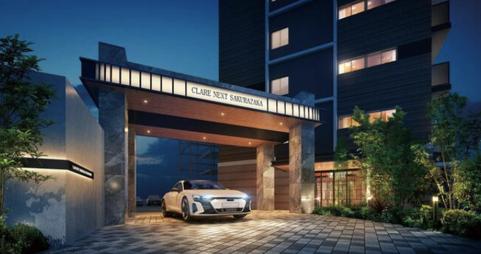 ファイル:クレアネクスト桜坂 ザ・レジデンス エントエランスアプローチ完成予想図.png