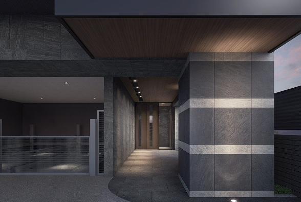 ファイル:オープンレジデンシア馬出九大病院前 エントエランスアプローチ完成予想図.png