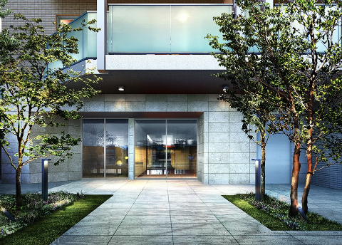 ファイル:オープンレジデンシア北綾瀬プレイス エントエランスアプローチ完成予想図.png