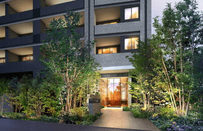 ファイル:クリオ福岡博多ミッドグレイス エントエランスアプローチ完成予想図.png