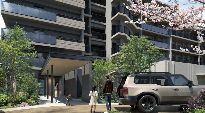 ファイル:ISLANDCITY THE GARDEN エントエランスアプローチ完成予想図.png