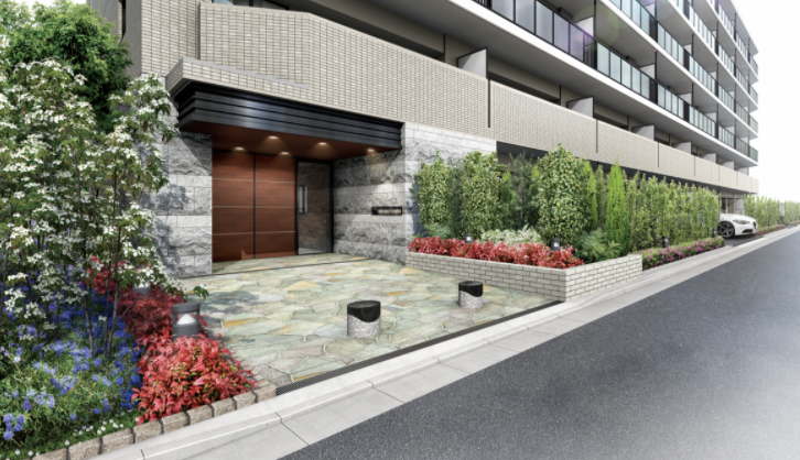 ファイル:サンクレイドル北戸田II エントランスアプローチ完成予想CG.png