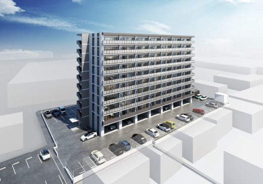 ファイル:アルファステイツ笹沖 外観完成予想図(鳥瞰).png