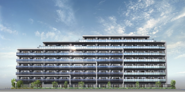 ファイル:ガーラ・レジデンス梅島ベルモント公園 外観完成予想図.png