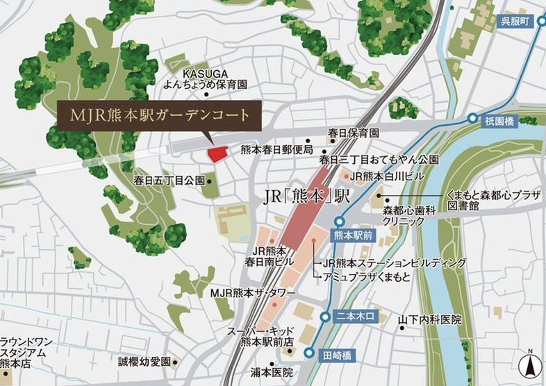 ファイル:MJR熊本駅ガーデンコート 現地案内図.png