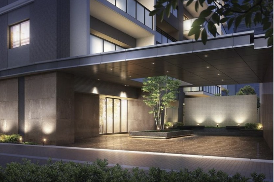 ファイル:サンクレイドル夕陽丘ザ・レジデンス エントエランスアプローチ完成予想図.png