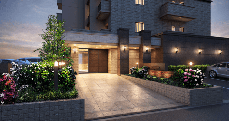 ファイル:Belles戸坂パークアヴェニュー エントエランスアプローチ完成予想図.png