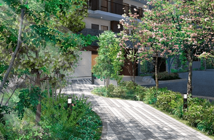 ファイル:ウエリスつくばみどりの エントエランスアプローチ完成予想図.png