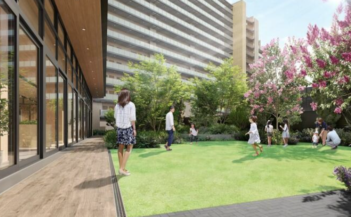 ファイル:ウエリス島本 中庭完成予想図.png