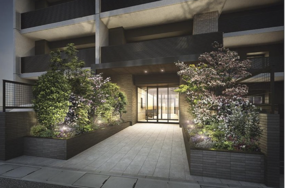 ファイル:グランドパレス博多板付テラス エントエランスアプローチ完成予想図.png