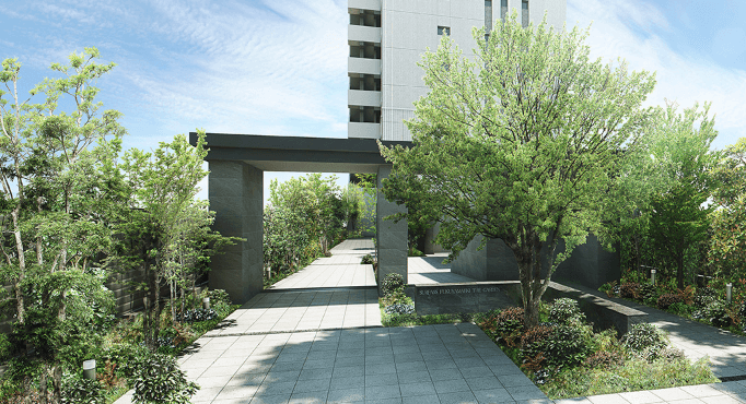 ファイル:サーパス福山駅ザ・ガーデン エントエランスアプローチ完成予想図.png