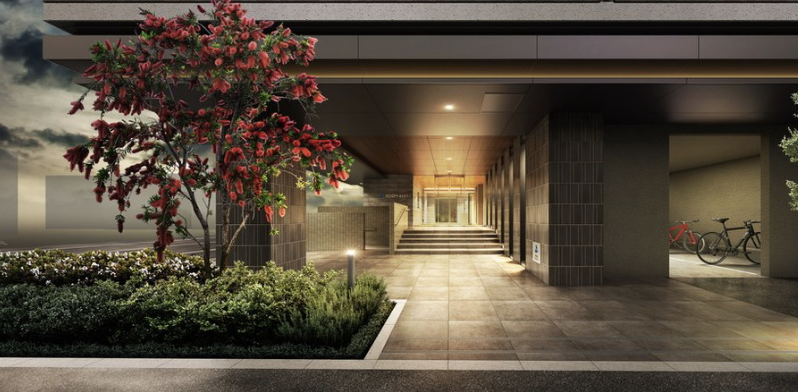 ファイル:アルファスマート高松駅西II エントエランスアプローチ完成予想図.png